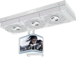 Photo de Kit Watercooling AIO Lian Li HydroShift II OLED P28 RGB - 360mm (Blanc)