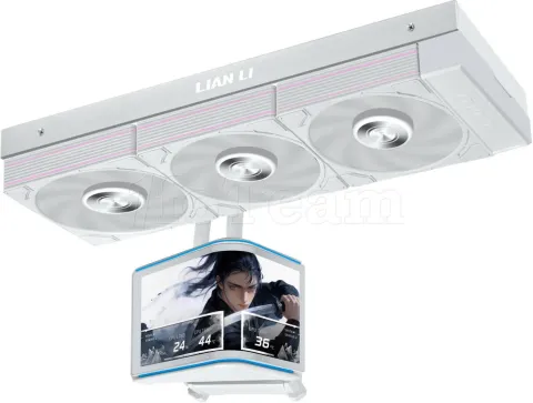Photo de Kit Watercooling AIO Lian Li HydroShift II OLED P28 RGB - 360mm (Blanc)