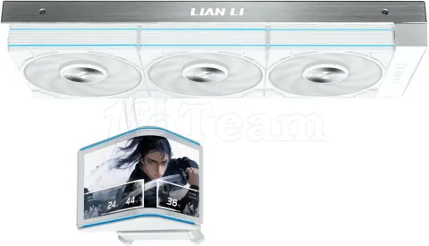 Photo de Kit Watercooling AIO Lian Li HydroShift II OLED P28 RGB - 360mm (Blanc)