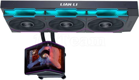 Photo de Kit Watercooling AIO Lian Li HydroShift II OLED TL RGB - 360mm (Noir)
