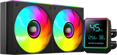 Photo de Kit Watercooling AIO Mars Gaming ML-LCDPro RGB - 240mm (Noir)
