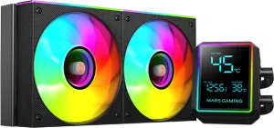 Photo de Kit Watercooling AIO Mars Gaming ML-LCDPro RGB - 240mm (Noir)