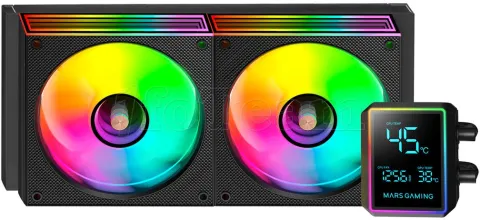 Photo de Kit Watercooling AIO Mars Gaming ML-LCDPro RGB - 240mm (Noir)