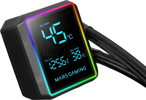 Photo de Kit Watercooling AIO Mars Gaming ML-LCDPro RGB - 240mm (Noir)