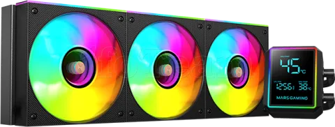 Photo de Kit Watercooling AIO Mars Gaming ML-LCDPro RGB - 360mm (Noir)