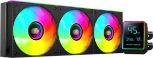 Photo de Kit Watercooling AIO Mars Gaming ML-LCDPro RGB - 360mm (Noir)