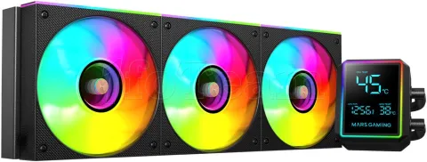 Photo de Kit Watercooling AIO Mars Gaming ML-LCDPro RGB - 360mm (Noir)