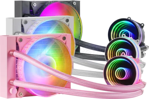 Photo de Kit Watercooling AIO Mars Gaming ML-One RGB - 120mm (Rose)