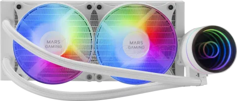 Photo de Kit Watercooling AIO Mars Gaming ML-One RGB - 240mm (Blanc)