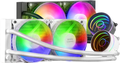 Photo de Kit Watercooling AIO Mars Gaming ML-One RGB - 240mm (Blanc)