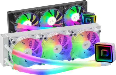 Photo de Kit Watercooling AIO Mars Gaming ML-Ultra RGB - 360mm (Blanc)