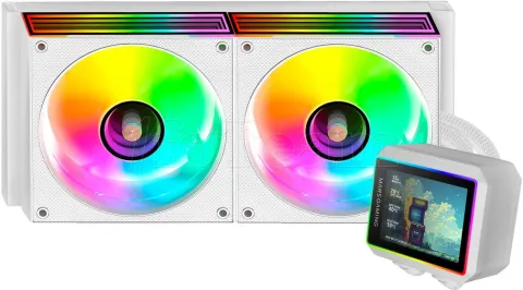 Photo de Kit Watercooling AIO Mars Gaming ML-Vision II RGB - 240mm (Blanc)