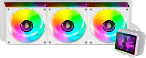 Photo de Kit Watercooling AIO Mars Gaming ML-Vision II RGB - 360mm (Blanc)