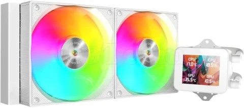 Photo de Kit Watercooling AIO Mars Gaming ML-Vision RGB - 240mm (Blanc)