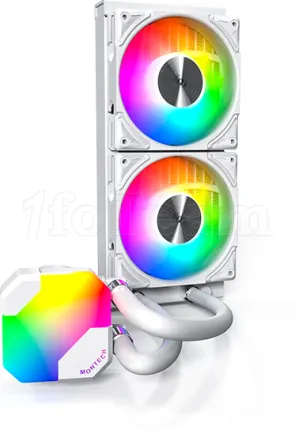 Photo de Kit Watercooling AIO Montech HyperFlow RGB - 240mm (Blanc)