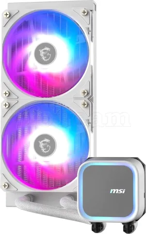 Photo de Kit Watercooling AIO MSI Mag CoreLiquid A13 RGB - 240mm (Blanc)