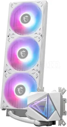 Photo de Kit Watercooling AIO MSI Mag CoreLiquid I RGB - 360mm (Blanc)