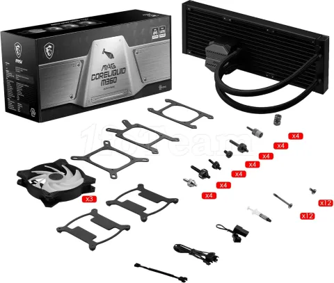 Photo de Kit Watercooling AIO MSI Mag CoreLiquid M RGB - 360mm (Noir)