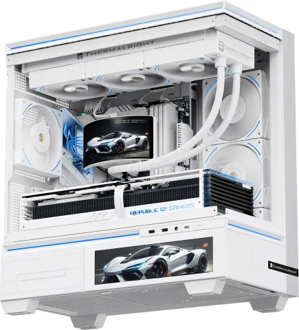Photo de Kit Watercooling AIO Thermalright Rainbow Vision 360 Turbo aRGB - 360mm (Blanc)