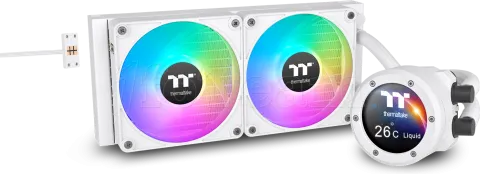 Photo de Kit Watercooling AIO Thermaltake TH V2 Ultra EX RGB - 240mm (Blanc)