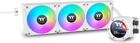 Photo de Kit Watercooling AIO Thermaltake TH V2 Ultra EX RGB - 360mm (Blanc)