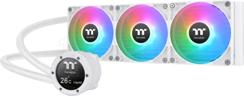 Photo de Kit Watercooling AIO Thermaltake TH V2 Ultra RGB - 360mm (Blanc)