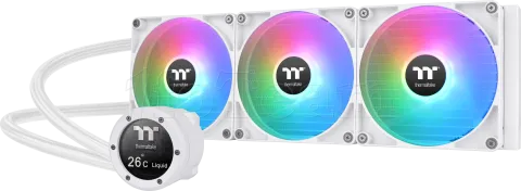 Photo de Kit Watercooling AIO Thermaltake TH V2 Ultra RGB - 420mm (Blanc)