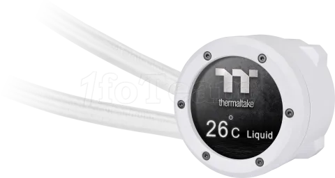 Photo de Kit Watercooling AIO Thermaltake TH V2 Ultra RGB - 420mm (Blanc)