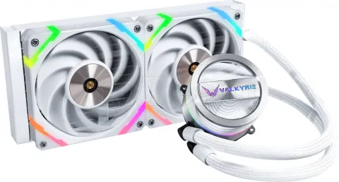 Photo de Kit Watercooling AIO Valkyrie Dragonfang RGB - 240mm (Blanc)