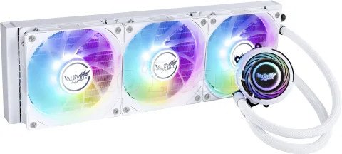 Photo de Kit Watercooling AIO Valkyrie Jarn RGB - 360mm (Blanc)