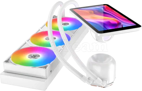 Photo de Kit Watercooling AIO Xigmatek Connect Pro RGB - 360mm (Blanc)