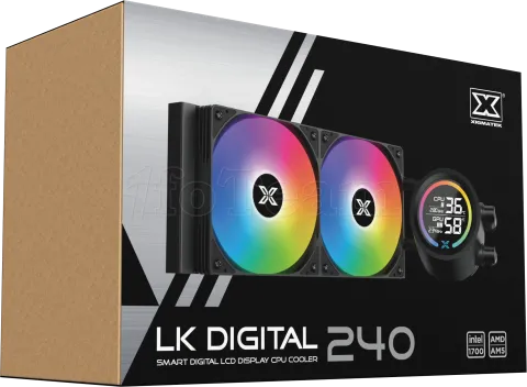 Photo de Kit Watercooling AIO Xigmatek Liquid Killer Digital RGB - 240mm (Noir)