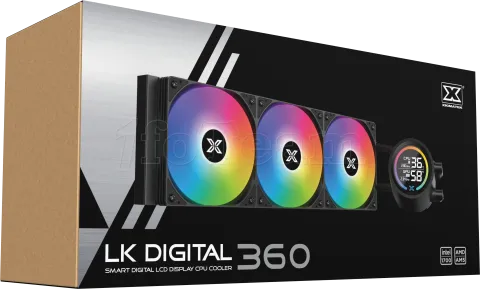 Photo de Kit Watercooling AIO Xigmatek Liquid Killer Digital RGB - 360mm (Noir)
