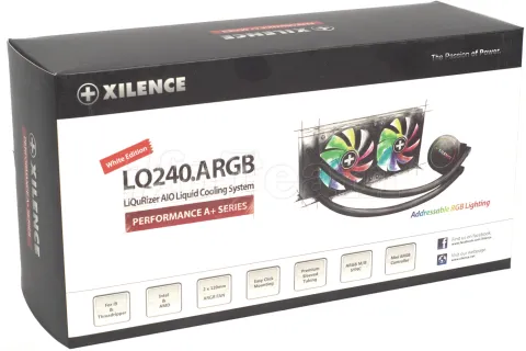 Photo de Kit Watercooling AIO Xilence LiQuRizer LQ240 ARGB 240mm (Blanc)
