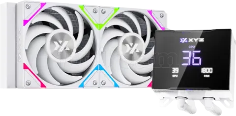 Photo de Kit Watercooling AIO XYZ Hydrotemp RGB - 240mm (Blanc)