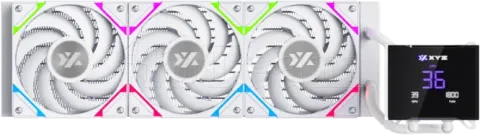 Photo de Kit Watercooling AIO XYZ Hydrotemp RGB - 360mm (Blanc)