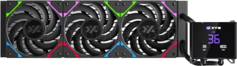 Photo de Kit Watercooling AIO XYZ Hydrotemp RGB - 360mm (Noir)