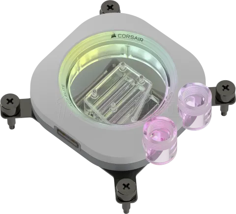 Photo de Kit Watercooling complet Corsair Hydro X iCue Link XH505i RX RGB - 360mm (Blanc)