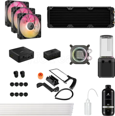 Photo de Kit Watercooling complet Corsair Hydro X iCue Link XH505i RX RGB - 360mm (Noir)