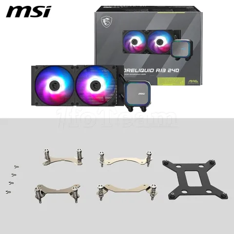 Photo de Kit Watercooling MSI Mag CoreLiquid A13 RGB - 240mm (Noir)