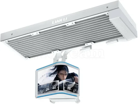 Photo de Kit Watercooling Pompe + Radiateur Lian Li HydroShift II OLED - 360mm (Blanc) (Sans ventilateur)