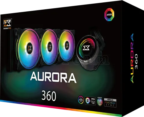 Photo de Kit Watercooling Xigmatek Aurora RGB - 360mm (Noir)