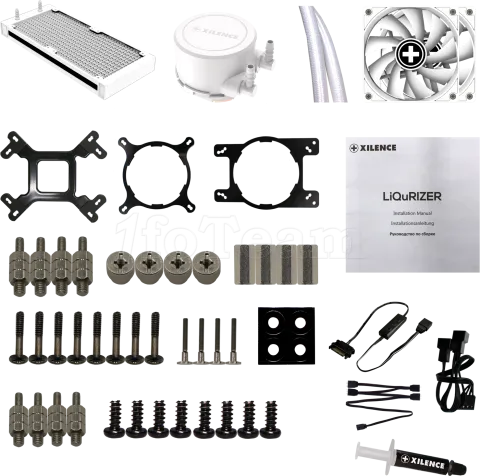 Photo de Kit Watercooling Xilence LiQuRizer LQ240 ARGB 240mm (Blanc)