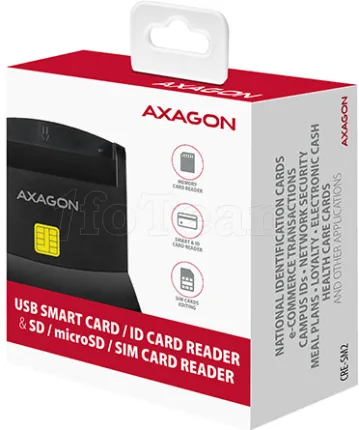Photo de Lecteur de Cartes à puce Axagon CRE-SM2