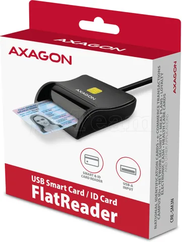 Photo de Lecteur de Cartes à puce Axagon CRE-SM3N