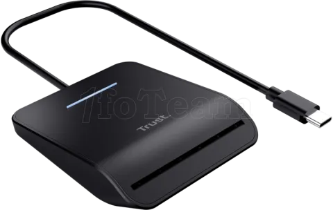 Photo de Lecteur de Cartes à puce Externe Trust USB-C Primo (Noir)