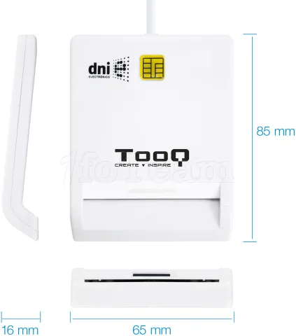Photo de Lecteur de Cartes à puce TooQ TQR-210 USB 2.0