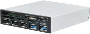 Photo de Lecteur de Cartes Akasa AK-ICR-16 2.5" Interne + 5 ports USB (Noir)