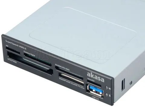 Photo de Lecteur de Cartes Akasa AK-ICR-27 2.5" Interne + ports USB 3.0 (Noir)