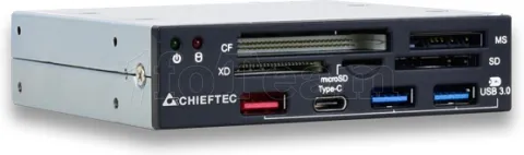 Photo de Lecteur de Cartes Chieftec CRD-901H 3,5" Interne + 2x USB-A 3.1 +1x USB-C (Noir)